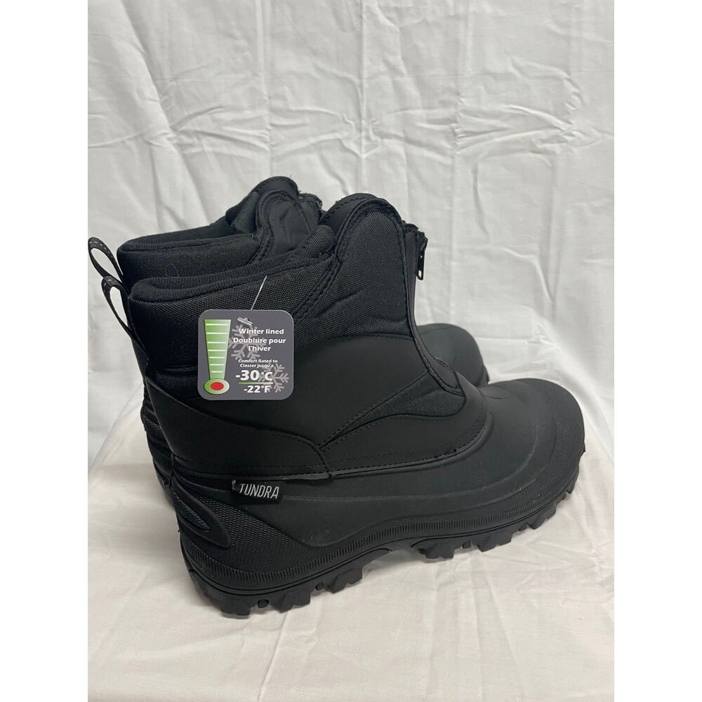 Tundra Boots Men's 12 Black Mitch Winter Lined Rated -22 degrees F New In Box